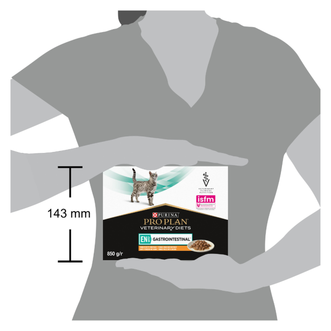 Purina Pro Plan Veterinary Diets EN Gastrointestinal Дієтичний вологий корм з куркою для кошенят та дорослих котів при розладах травлення 85г 10шт