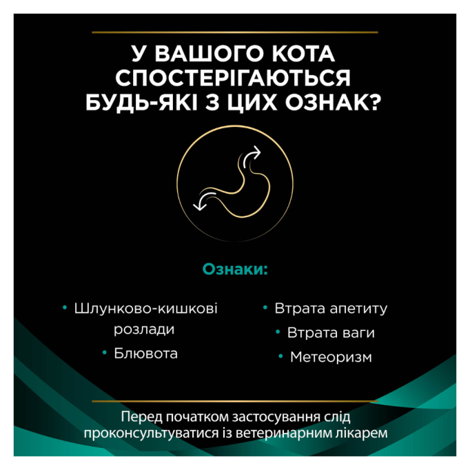 Purina Pro Plan Veterinary Diets EN Gastrointestinal Дієтичний вологий корм з куркою для кошенят та дорослих котів при розладах травлення 85г 10шт