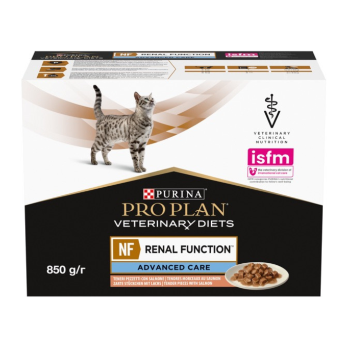 Purina Pro Plan Veterinary Diets NF Renal Function Advance Care Дієтичний вологий корм з лососем для дорослих котів при патології нирок 85г 10шт