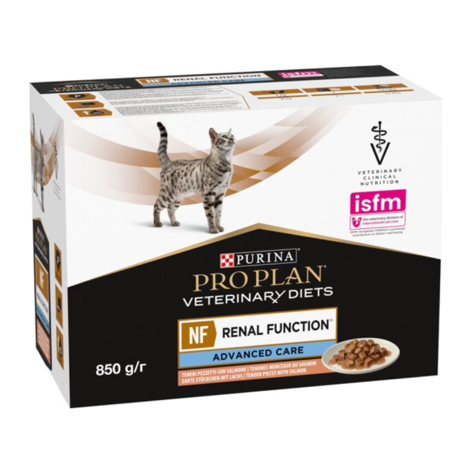 Purina Pro Plan Veterinary Diets NF Renal Function Advance Care Дієтичний вологий корм з лососем для дорослих котів при патології нирок 85г 10шт