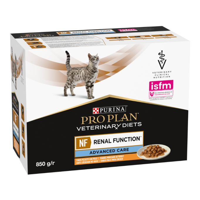 Purina Pro Plan Veterinary Diets NF Renal Function Advance Care Дієтичний вологий корм з куркою для дорослих котів при патології нирок 85г 10шт