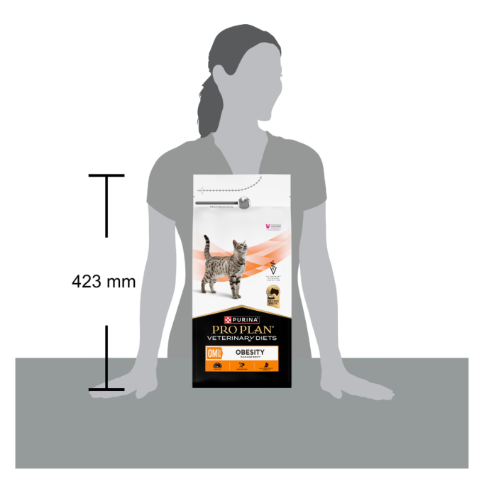 Purina Pro Plan Veterinary Diets OM Obesity Management St/Ox Дієтичний сухий корм з куркою призначений дорослим котам для зниження надмірної маси тіла 1,5кг