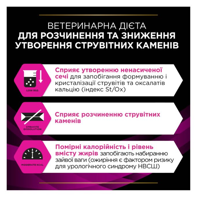 Purina Pro Plan Veterinary Diets UR Urinary Дієтичний сухий корм для дорослих котів з куркою для лікування сечовивідних шляхів 1,5кг