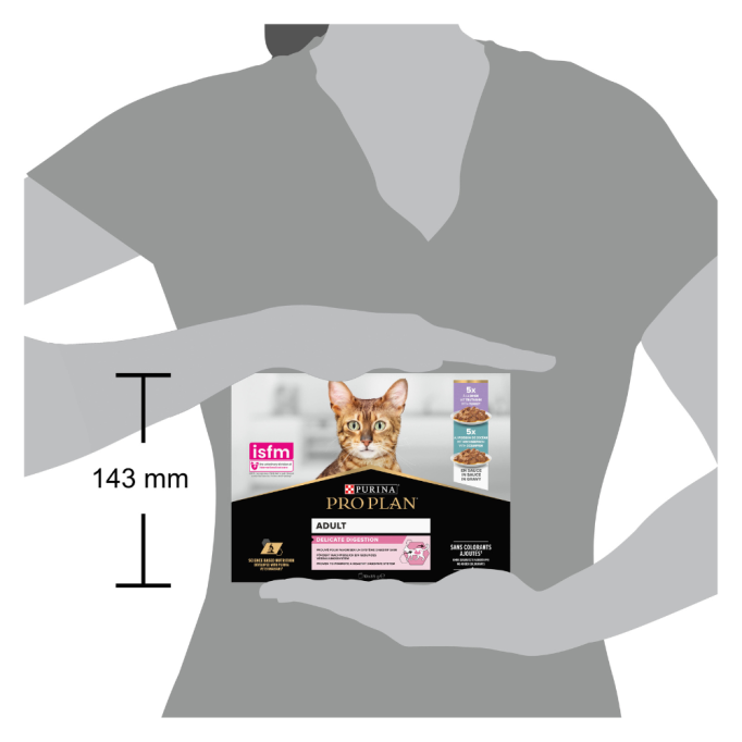 Purina Pro Plan Delicate Digestion Набір вологого корму для дорослих котів із чутливим травленням (індичка та океанічна риба) 85г 10шт