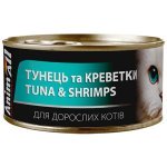 AnimAll Tuna & Shrimps for Adult Cats Консервований корм з тунцем та креветками для дорослих котів 85 г