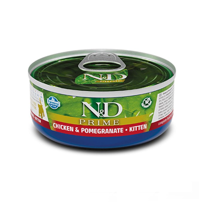 Farmina N&D Grain Free Prime Chicken Kitten консерва для кошенят з куркою та гранатом 70 г