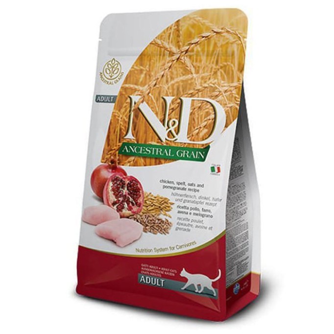 Farmina N&D Low Grain Cat Chicken & Pomegranate Adult низькозерновий сухий корм з куркою та гранатом для дорослих котів 1.5 кг