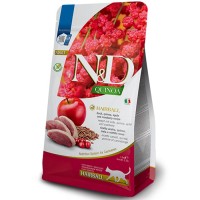 Farmina N&D Quinoa Hairball ADULT сухий беззерновий корм для кішок для виведення шерсті зі шлунку з качкою 300 г