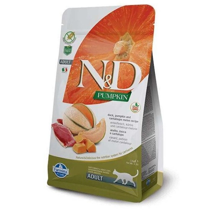 Farmina Cat N&D Gгain Free Pumpkin Duck & Cantaloupe Adult Беззерновий сухий корм з качкою та гарбузом для дорослих котів 1.5 кг