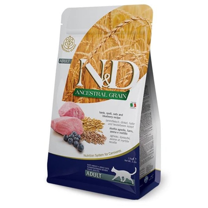 Farmina N&D Low Grain Cat Lamb & Blueberry Adult низькозерновий сухий корм з ягням та чорницею для дорослих котів 10 кг