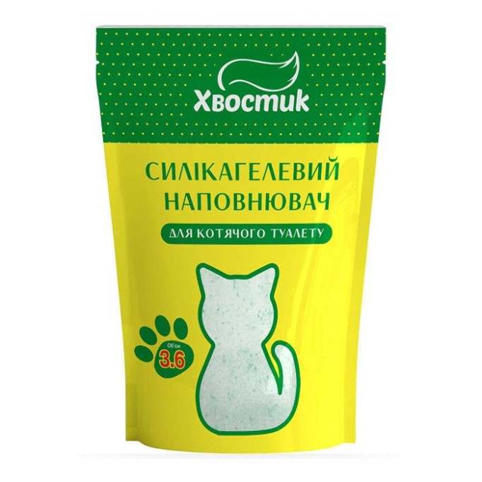 Хвостик Наповнювач силікагелевий для котячого туалету 3.6 л