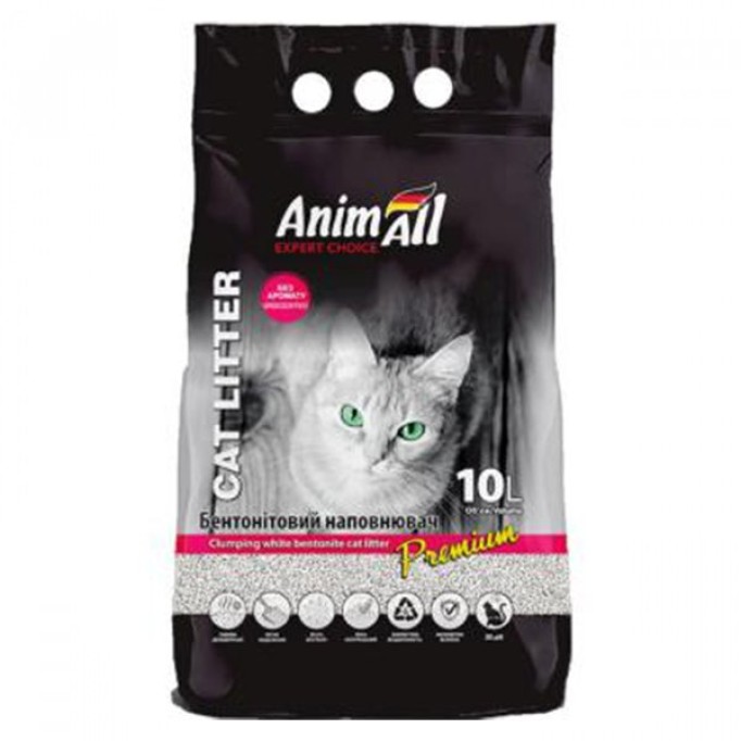 AnimAll Cat litter Premium Наповнювач бентонітовий без аромату 10 л
