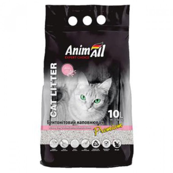AnimAll Cat litter Premium Baby Powder Наповнювач бентонітовий з ароматом дитячої пудри 10 л