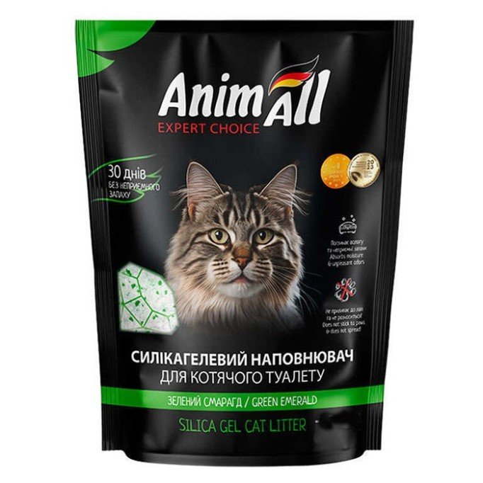 AnimAll Green Hill Наповнювач силікагелевий "Зелений смарагд" 3,8 л