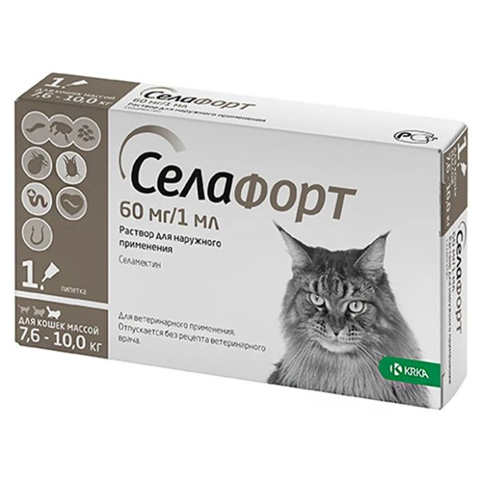 Селафорт для котів вагою 7.6-10 кг 1 піпетка