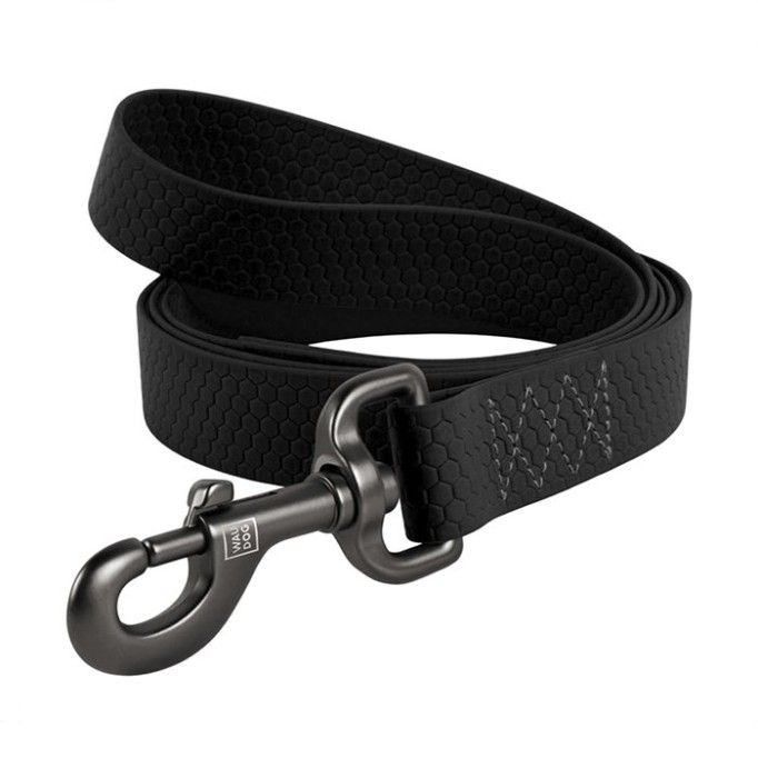 Collar WAUDOG Waterproof Повідець для собак водостійкий, чорний 1,22 м/15 мм