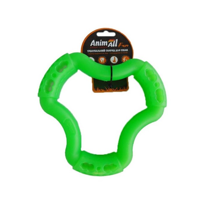 AnimAll Fun - Іграшка кільце 6 сторін для собак 15 см Жовтий