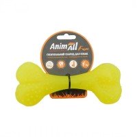 AnimAll Fun - Іграшка кістка для собак 15 см Жовтий