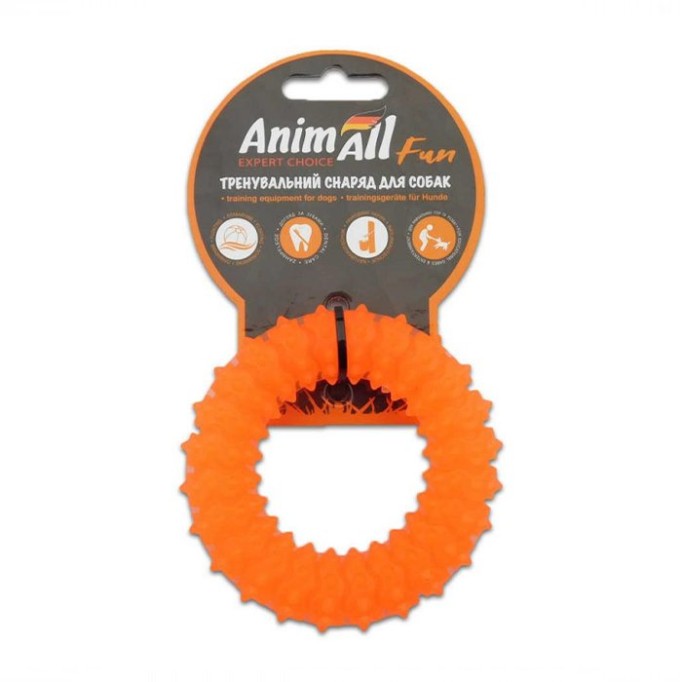 AnimAll Fun - Іграшка кільце з шипами для собак 9 см Фіолетовий
