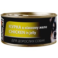 AnimAll Chicken in Jelly for Adult Dog Консервований корм з куркою для дорослих собак 85 г
