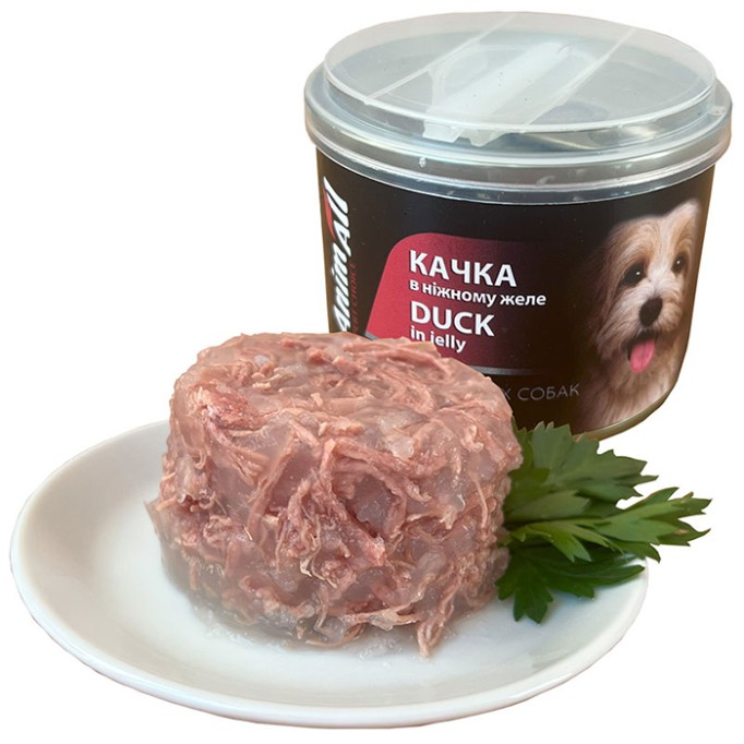 AnimAll Duck in Jelly for Adult Dog Консервований корм з качкою для собак 195 г