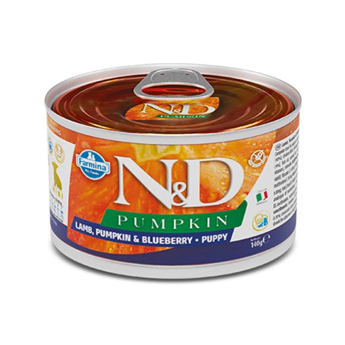 Farmina N&D Grain Free Pumpkin Lamb Puppy Mini Беззерновий консервований корм з ягням для цуценят дрібних порід 140 г