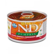 Farmina N&D Pumpkin GF Adult Mini Chicken, Pumpkin & Pomegranate беззерновий консервований корм з куркою, гарбузом та гранатом для дорослих собак дрібних порід 140 г