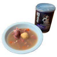 AnimAll Consommi Duck, Chicken with Hearts for Adult Dog Вологий корм консоме з качкою, курячим серцем і курячим жовтком для дорослих собак 375 г