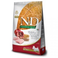 Farmina N&D Low Grain Chicken & Pomegranate Puppy Mini низькозерновий сухий корм з куркою та гранатом для цуценят дрібних порід 800 г
