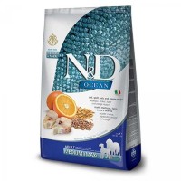 Farmina N&D Low Grain Ocean Cod&Orange Adult Medium & Maxi низькозерновий сухий корм з тріскою та апельсином для дорослих собак середніх та великих порід 12 кг