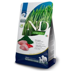 Farmina N&D Spirulina Lamb Adult Medium&Maxi сухой корм для собак середніх та великих порід з ягням та ягодами годжі 7 кг