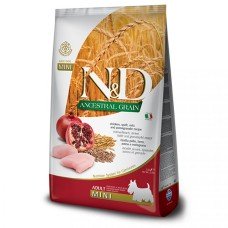 Farmina N&D Low Grain Chicken & Pomegranate Puppy Mini низькозерновий сухий корм з куркою та гранатом для цуценят дрібних порід 800 г