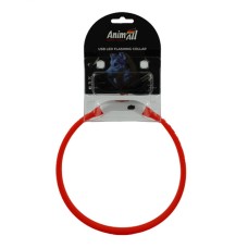 AnimAll Нашийник LED-S з підзарядкою USB, 40 см Червоний