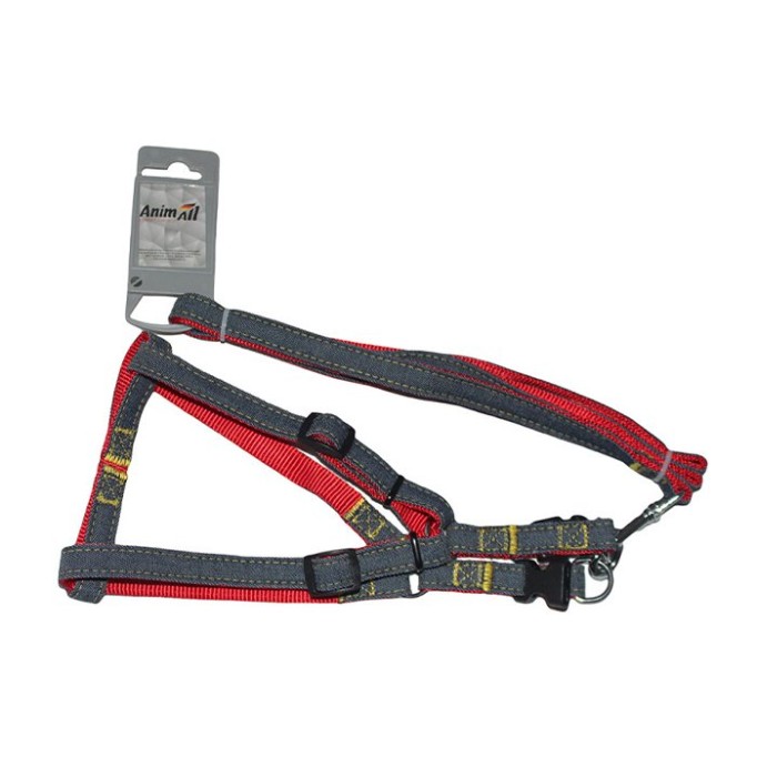 AnimAll HJ-LН215 Комплект шлея з повідцем M Зелений
