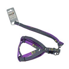 AnimAll HJ-LН215 Комплект шлея з повідцем S Блакитний