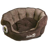 AnimAll Royal Velours М Chocolate Лежак для собак та котів, шоколад 53х47х21 см