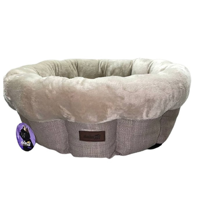 AnimAll Mary M Beige Лежак для собак та котів, бежевий 60х60х17 см