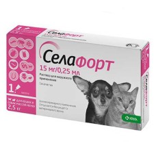 Селафорт для котів та собак вагою до 2.5 кг 1 піпетка
