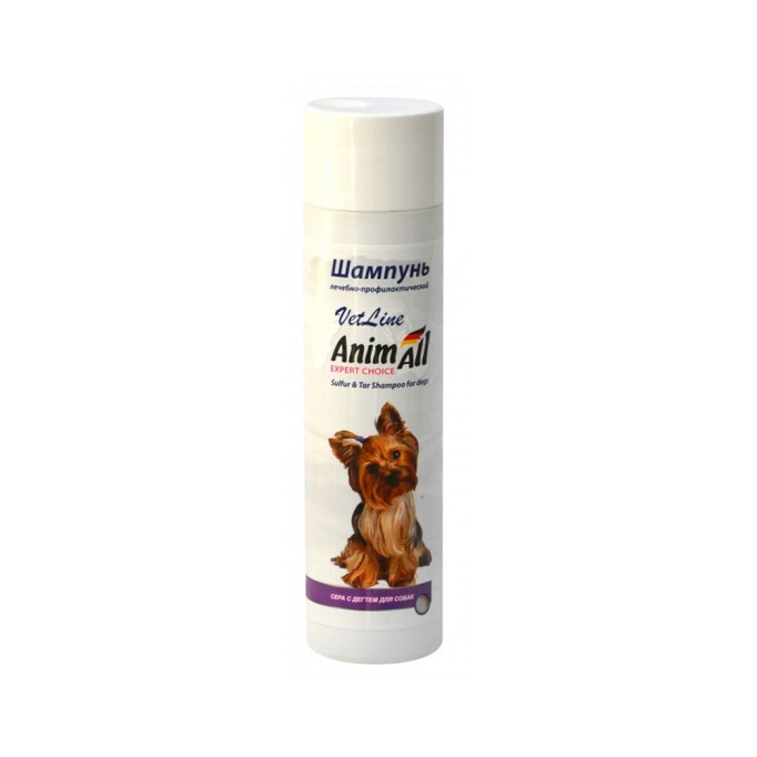 AnimAll VetLine шампунь з сіркою і дьогтем для собак 250 мл