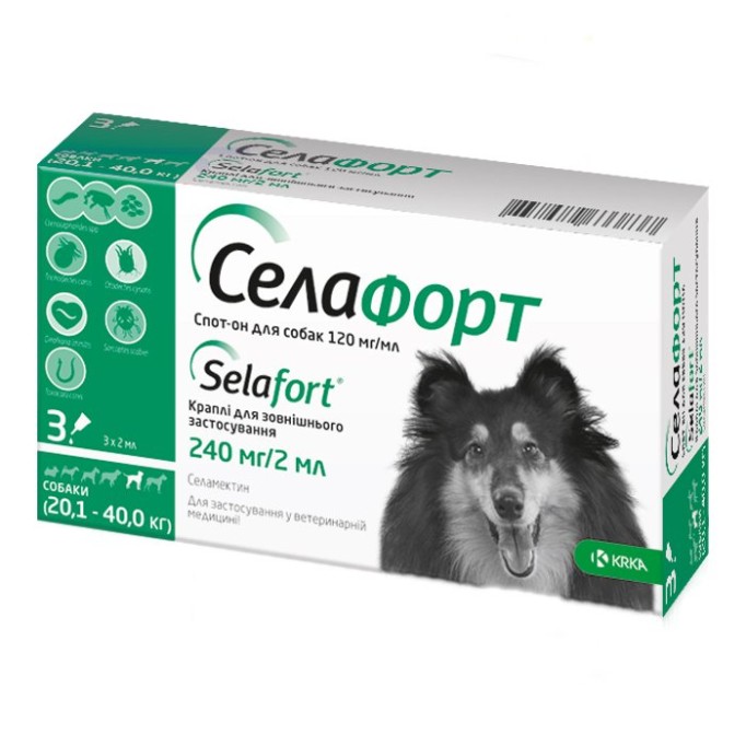 Селафорт для собак 20,1 - 40 кг 1 піпетка