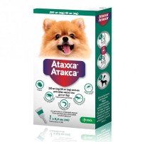 Ataxxa Spot-On краплі на холку від бліх та кліщів для собак вагою до 4 кг 1 піпетка