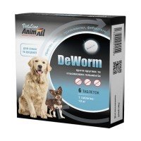 AnimAll Антигельмінтний препарат VetLine DeWorm для собак та цуценят 6 табл