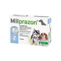 Milprazon - препарат проти глистів (Мілпразон) для собак і цуценят 1 табл, на вагу до 5 кг 2 шт
