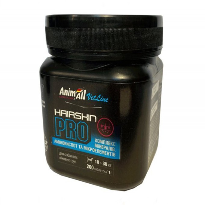 AnimAll VetLine Hair Skin PRO для собак середніх порід  200 шт