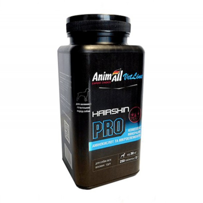 AnimAll VetLine Hair Skin PRO для собак великих порід  250 шт