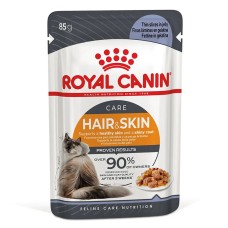 Royal Canin Hair & Skin Care Jelly Вологий корм для здоров'я шкіри та краси шерсті дорослих котів (шматочки в желе) 85 г 12 шт