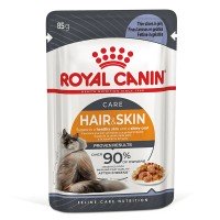 Royal Canin Hair & Skin Care Jelly Вологий корм для здоров'я шкіри та краси шерсті дорослих котів (шматочки в желе) 85г 12шт