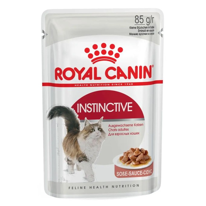 Royal Canin Instinctive Gravi Вологий корм для дорослих котів (шматочки у соусі) 85 г 12 шт