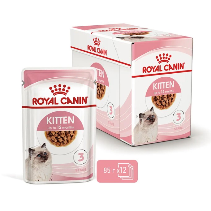 Royal Canin Kitten Gravi Вологий корм для кошенят (шматочки у соусі) 85 г 12 шт