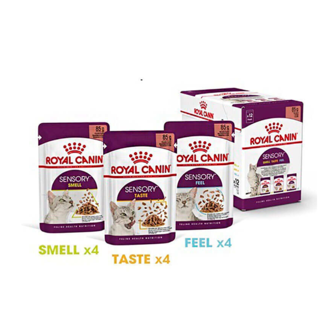Royal Canin Sensory MultiPac Набір вологого корму для дорослих котів (шматочки у соусі) 85г 12шт